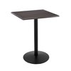 Holland Bar Stool Co 42" Tall In/Outdoor All-Season Table, 30" x 30" Square Charcoal Top OD214-2242BWOD30SQChar